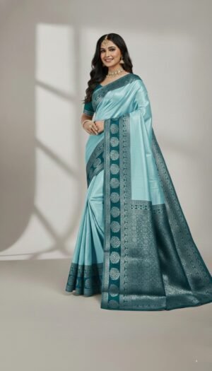 Silver Titan Silk Saree